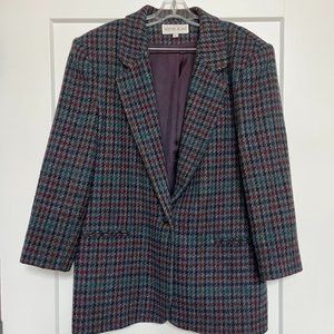 Checkered Wool Blazer